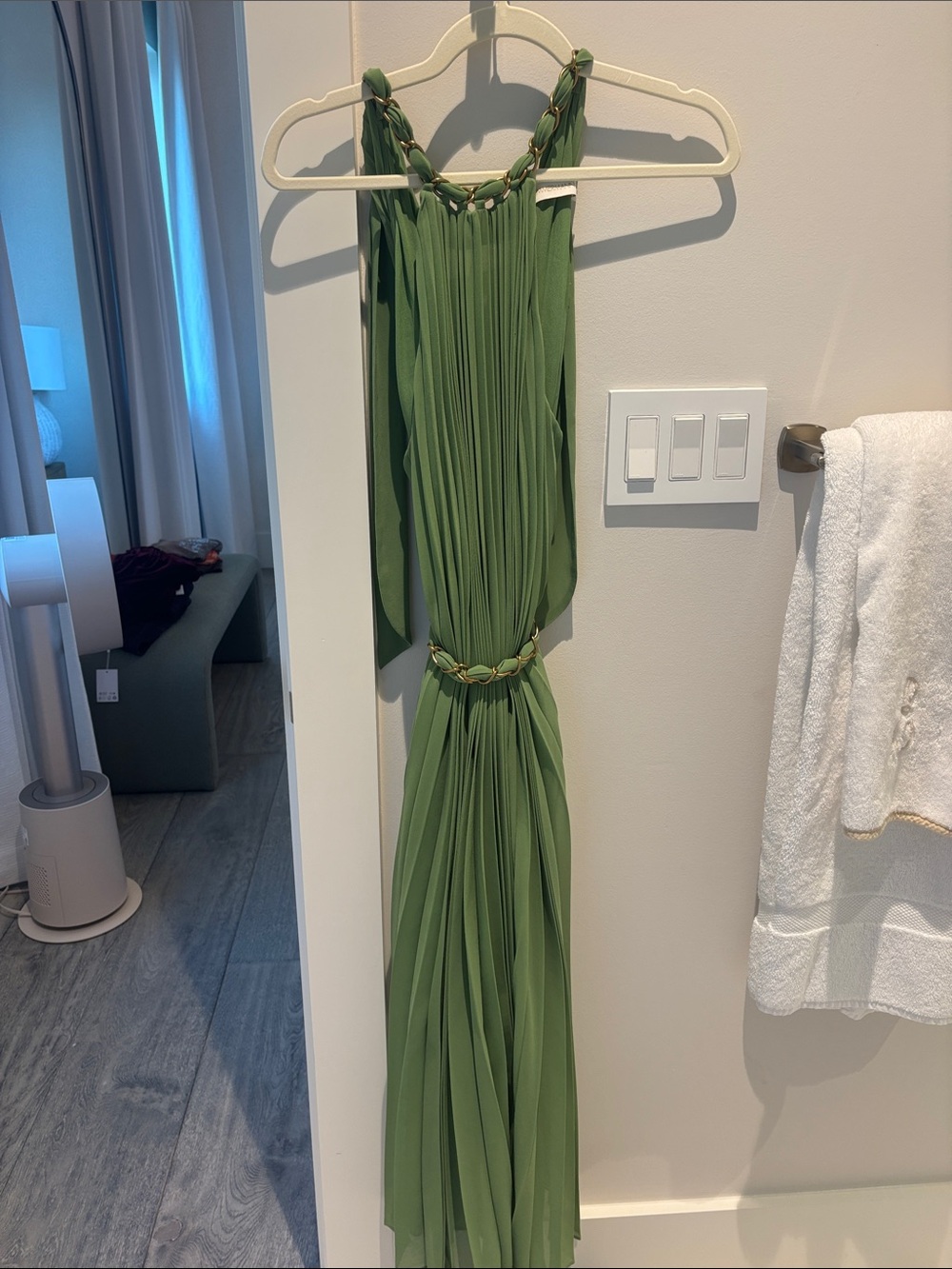 Zimmerman Green Halter Maxi Dress